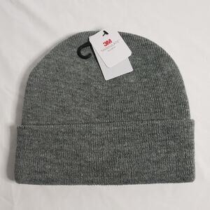 3M Thinsulate Insulate Unisex One Size Double Layer Hat Gray Minimalist Fall New